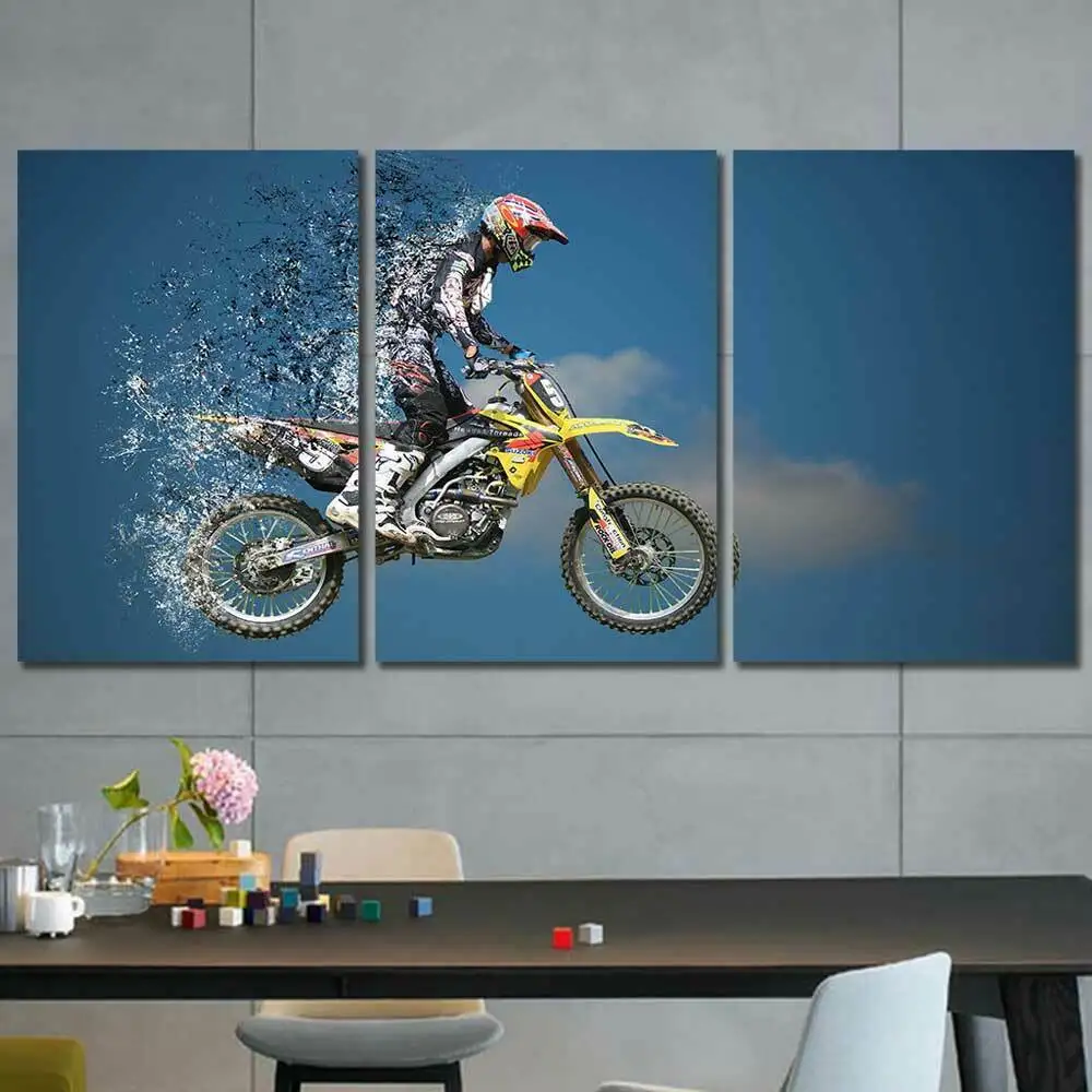 

5 Panel Dirt Bike Racing Motocross Posters Canvas HD Print Paintings Decoration Modern Wall Art Home Decor Pictures Accessories