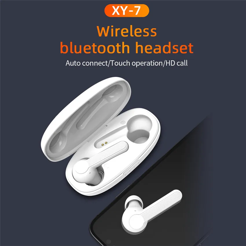 ETVR 2020 TWS Wireless Ergonomic Bluetooth 5.0 Earphone Sport Handsfree Touch Operation Earbuds Stereo Headset with Charging Box