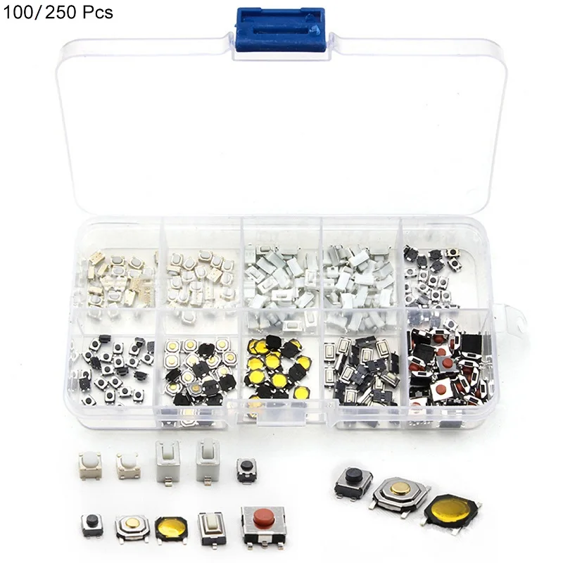 Новинка набор тактильных кнопочных переключателей 10 моделей 250 шт микро