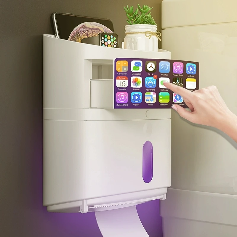 ONEUP уф стерилизация держатель для туалетной бумаги коробка для хранения гигиенический диспенсер для бумаги Ванная комната держатель для хранения аксессуары для ванной комнаты Набор