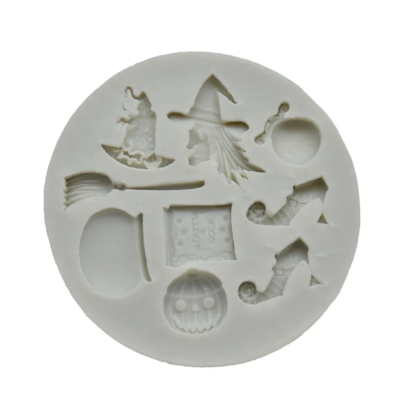 

1pc Halloween Pumpkin/broom/hat Silicone Mold Silicone Fondant Soap 3D Cake Mold Cupcake Chocolate Decoration Baking Tool