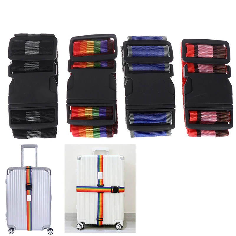 

Luggage Strap Cross Belt Packing180CM Adjustable Travel Accessories Suitcase Nylon 3 Digits Password Lock Buckle Strap Belt Tag