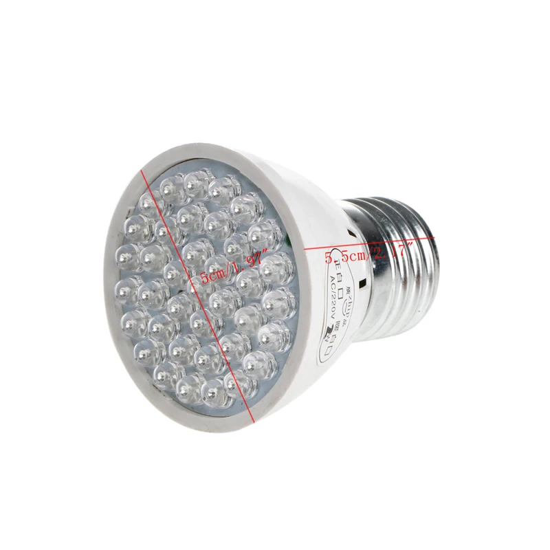 Прочный E27 38LED светильник 2/5/7 Вт роста растений аквариум 640K 80LM AC 220V G8TB