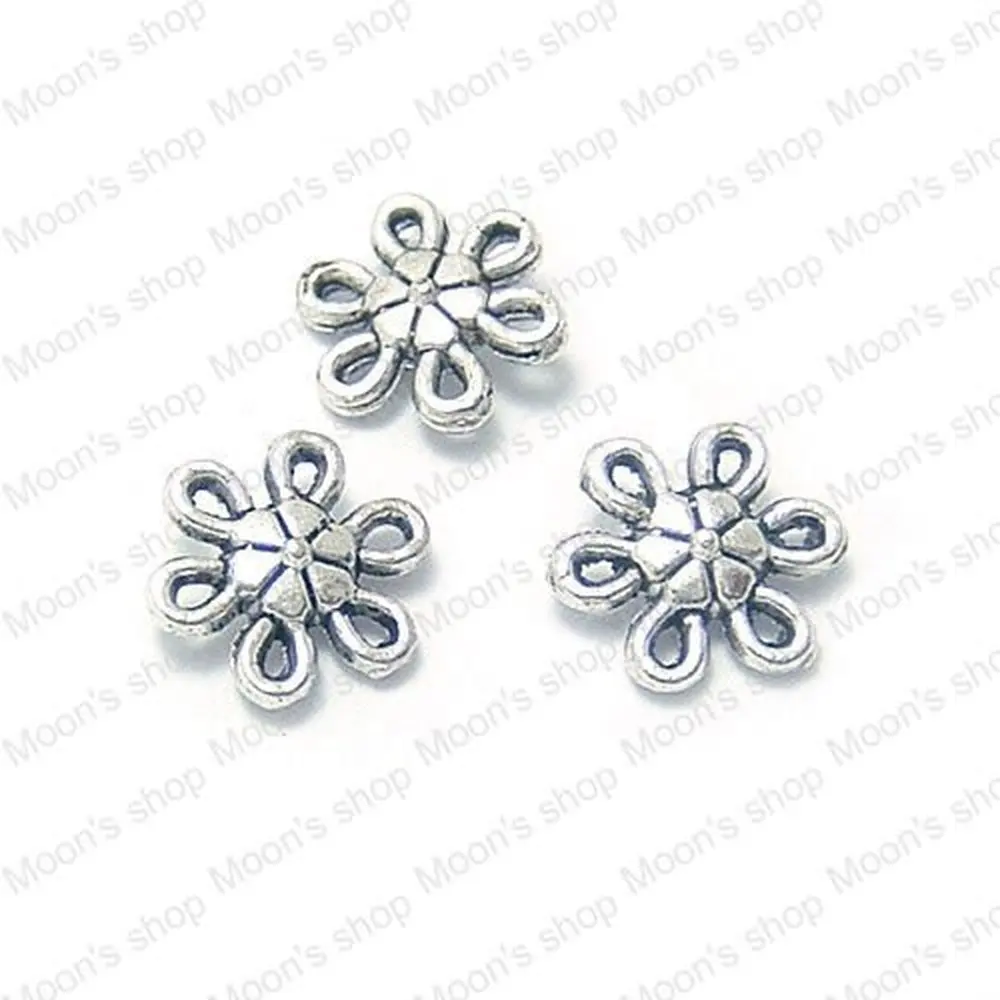 

Wholesale 10mm Antique Silver color Six petal Flower Alloy Connectors diy Jewelry Findings 50 pieces(JM162)