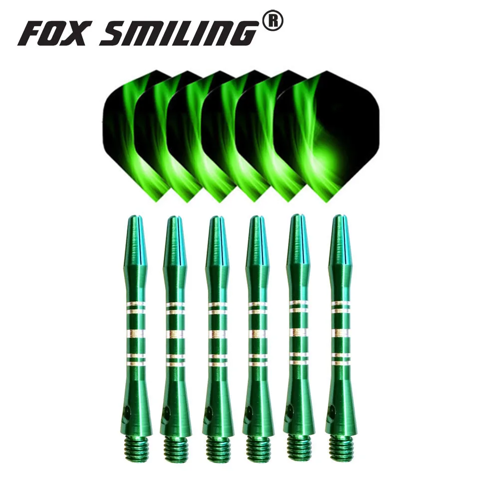 Fox Smiling 35/41 мм алюминиевый дротик валы и Дротика s Перелёты комплект Dardos перо Листья аксессуары для игры в дартс набор для Дротика настольные игры