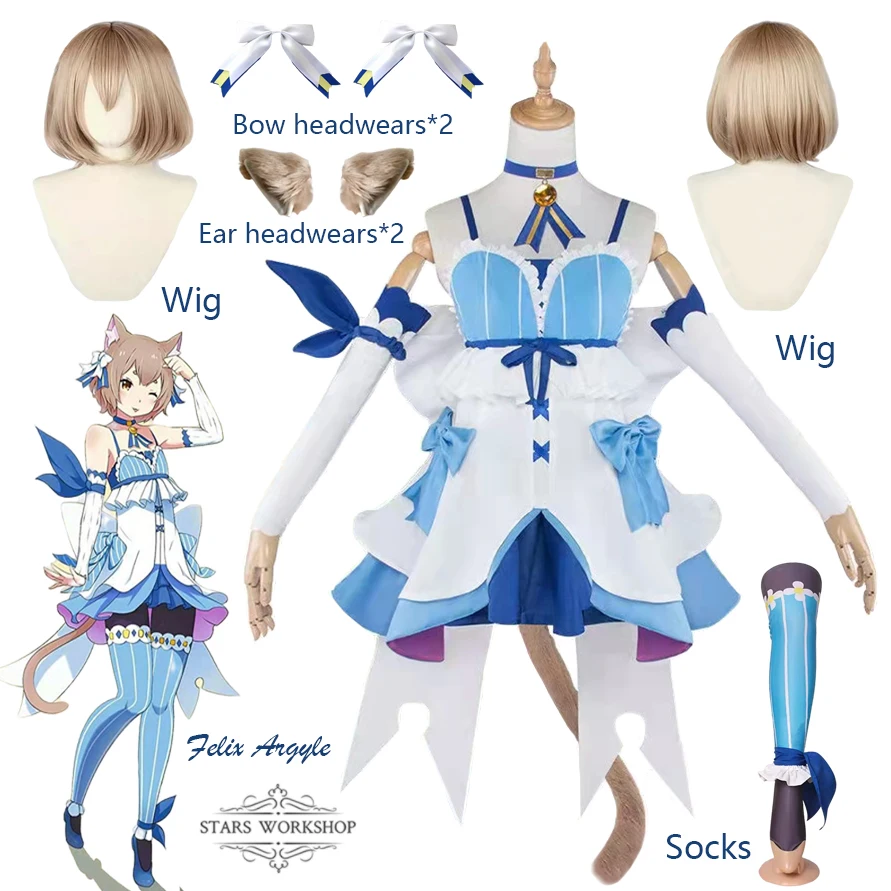 

Anime Re:Zero Kara Hajimeru Isekai Seikatsu Felix Argail Cosplay Costume Felix Argyle Cosplay Women Dress Uniform Girls Skirt