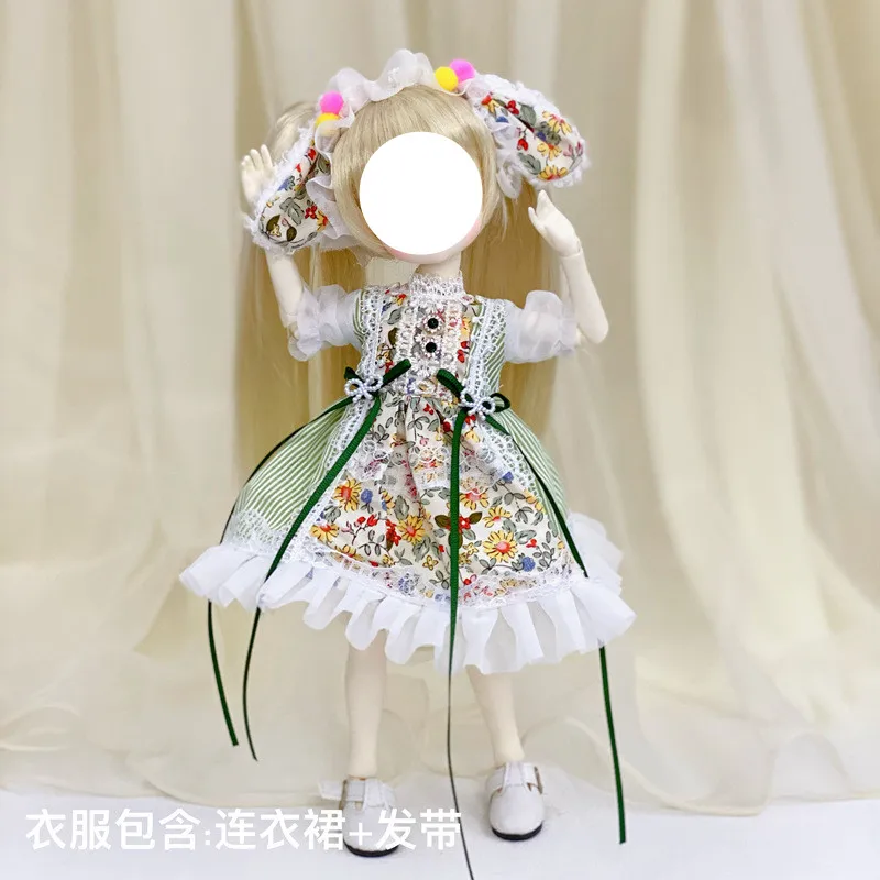 Новое Кукольное платье 30 см принцессы с узором в виде точек BJD6 одежда для полных