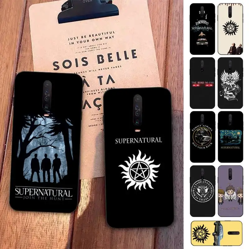 

FHNBLJ TV Supernatural Logo Phone Case for Redmi 5 6 7 8 9 A 5plus K20 4X S2 GO 6 K30 pro