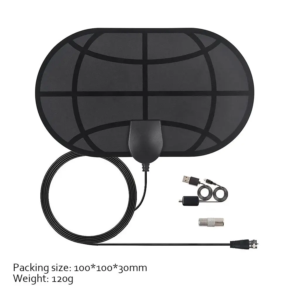 

1080p Digital 4K HDTV TV Antenna Indoor Double Faced Adhesive Tape 960 Miles Satellite Grid Aerial Amplifie 220X140X12mm