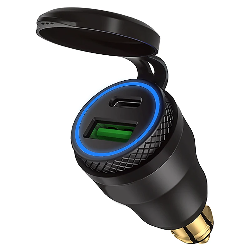 Мотоциклетное водонепроницаемое быстрое зарядное устройство с портом Usb Type-C 12