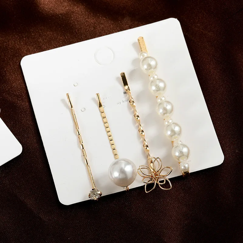 Модное ювелирное изделие жемчуг комплект из 4 предметов Для милых девочек