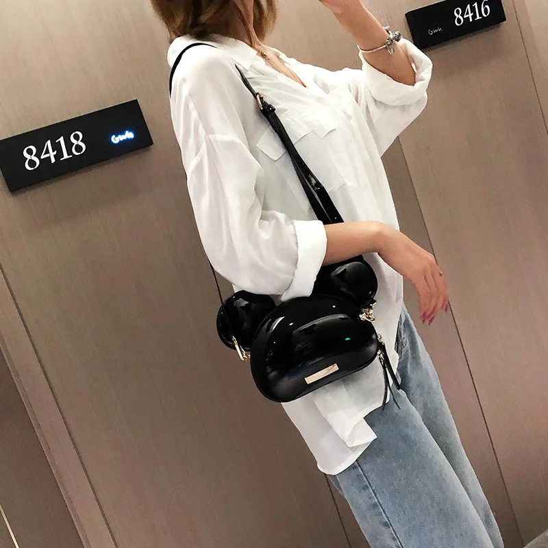 Disney принцессы 2019 Минни женская сумка из ПУ плечевой ремень Диагональная Сумка