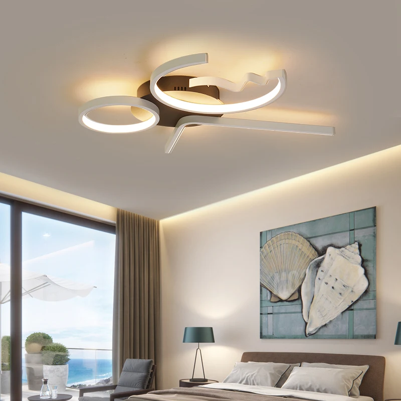 

Aluminum Wave Ceiling Lights Modern LED Lamp for Living room Bedroom luminaire plafonnier Bedroom Ceiling Lamp Lampara de techo