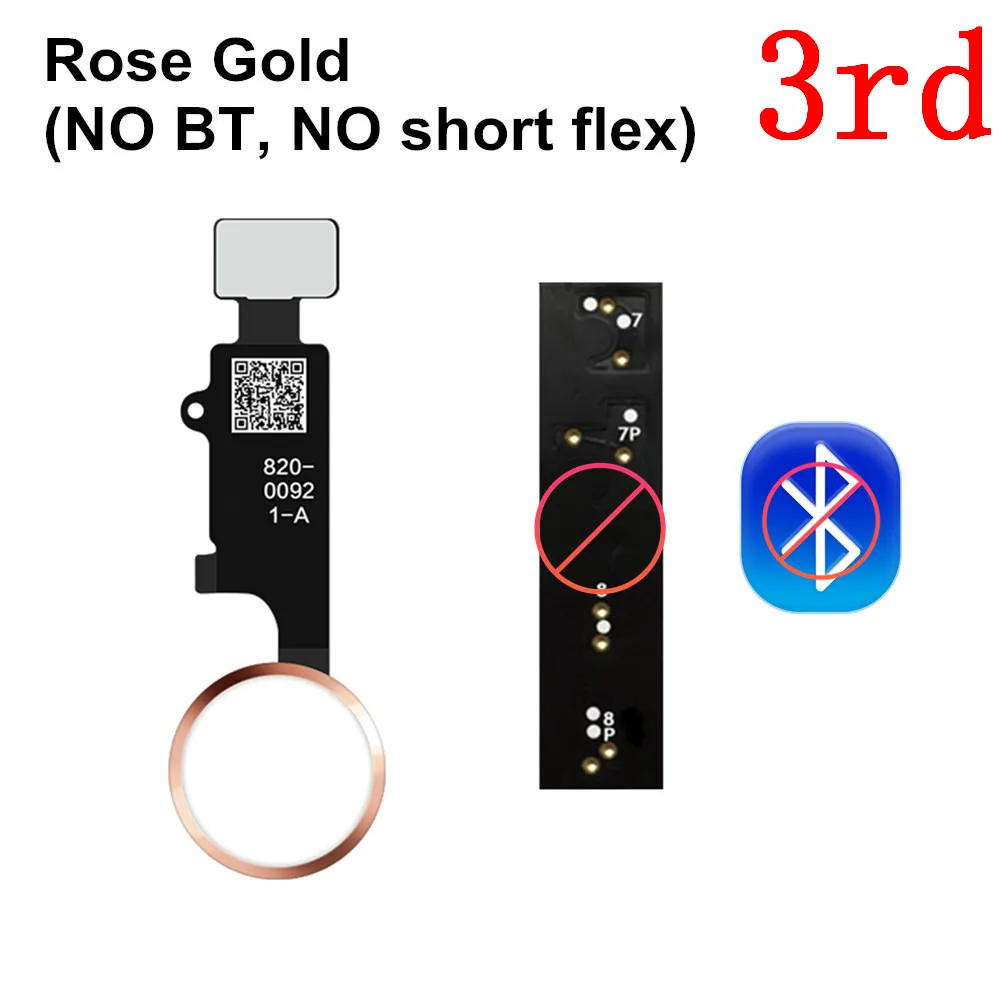 AYJ без Bluetooth Универсальная Кнопка hx Home Flex для iPhone 7 8 Plus функция возврата конечное решение Черный Белый розовое золото JC - Цвет: RoseGold-NO BT