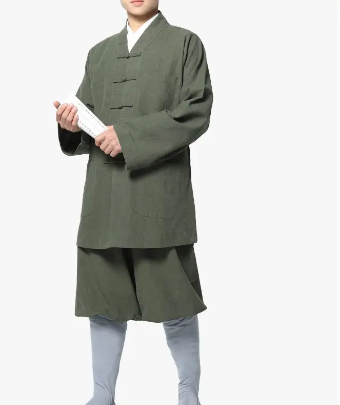 Высококачественные буддийские костюмы унисекс из рами кунг-фу для медитации |