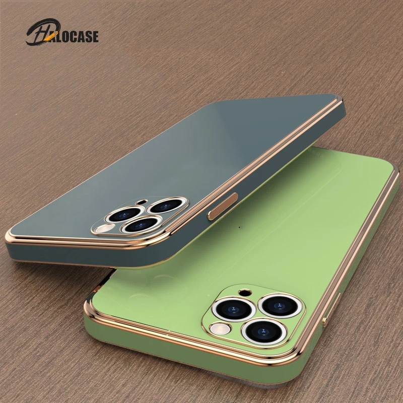 

For iphone 12 12Pro Max case Square Frame Plating phone Case for iphone 11 11Pro Max XR X XS Max 7 8 Plus SE Protective capa