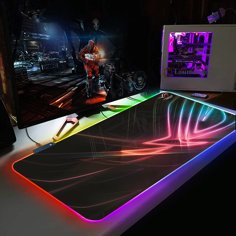 asus led illumination mouse pad rgb computer mice mat large mousepad for desk laptop notebook gaming mouse pad free global shipping