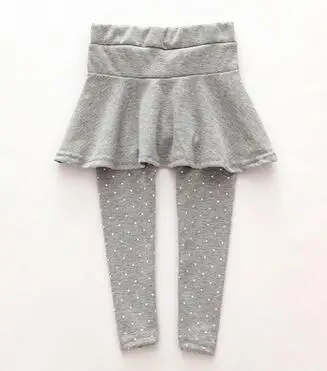 light grey with dot Лосины для девочек теплые лосины для малышки Леггинсы Юбка-брюки леггинсы для девочек Детские Теплые леггинсы Bootcut для 2-5лет - Цвет: light grey with dot