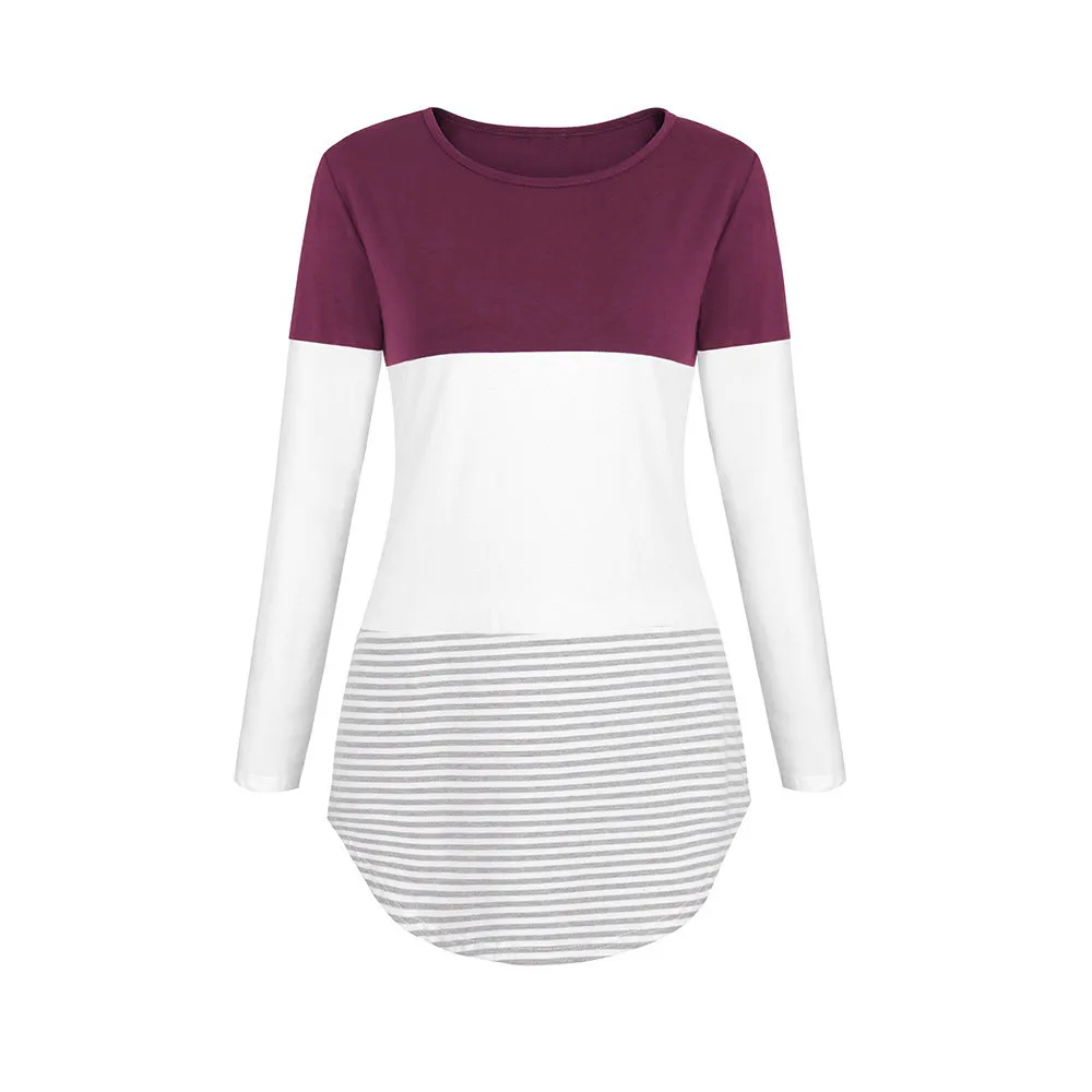 ARLONEET женский топ для беременных и кормящих мам с длинным рукавом одежда в полоску