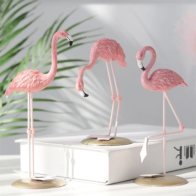 Детская современная статуя фламинго из смолы украшение для свадьбы дома комнаты