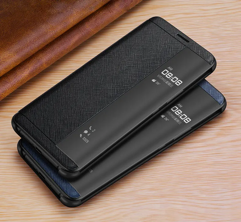 Для Porsche дизайн huawei mate RS чехол Роскошный кожаный Смарт флип-чехол с окошком для просмотра полная защита бизнес-mate RS чехол для телефона