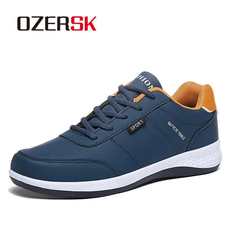 OZERSK Men Sneakers Fashion Casual Shoes Leather Breathable Man Lightweight Male Adult Tenis Zapatos Krasovki |