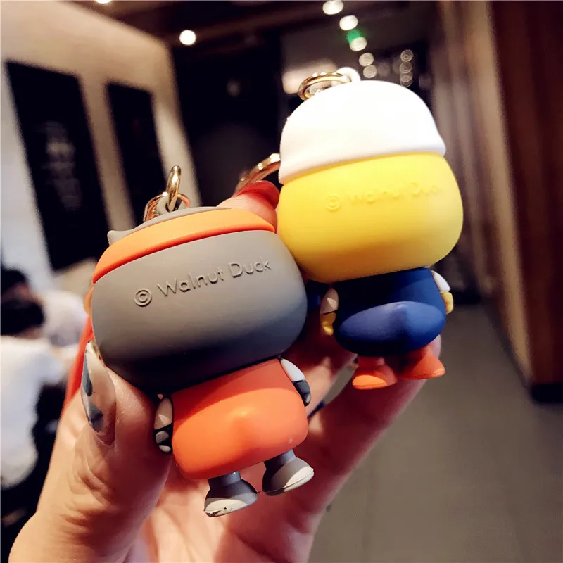 

Cute Walnut Duck Key Chain Pendant Bag Accessories Exquisite Handbag Keychain Trinket Boys Girls Favorite Keyring Gifts