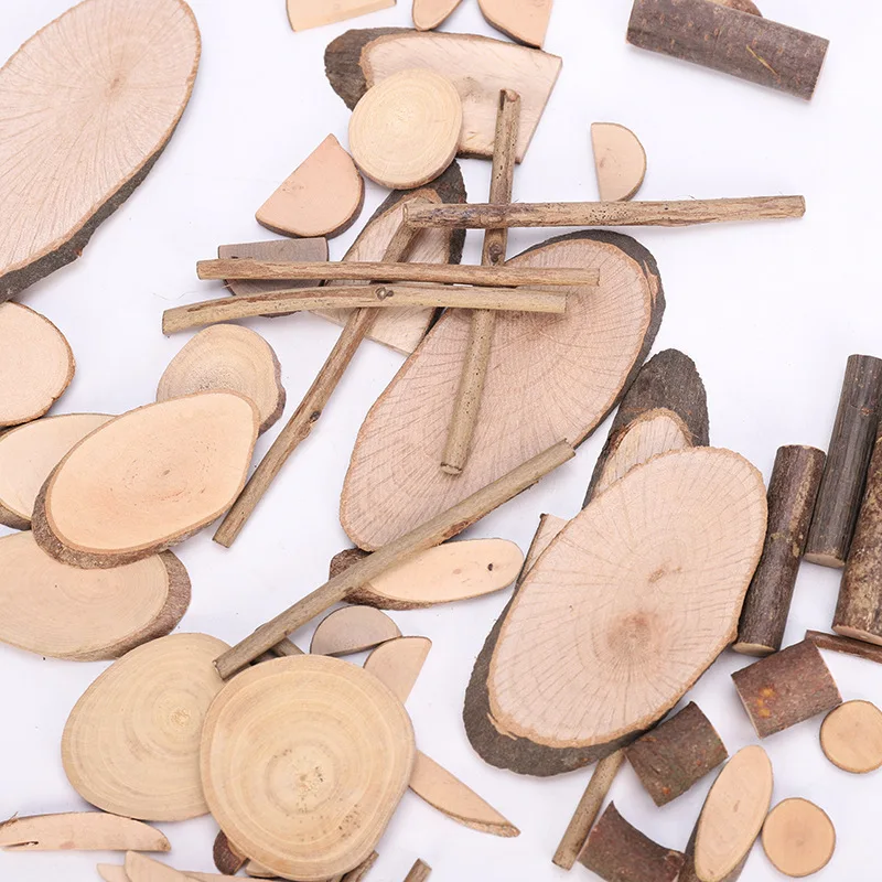 4 шт./лот Креативные Круглые деревянные чипсы сделай сам из натуральных веток для