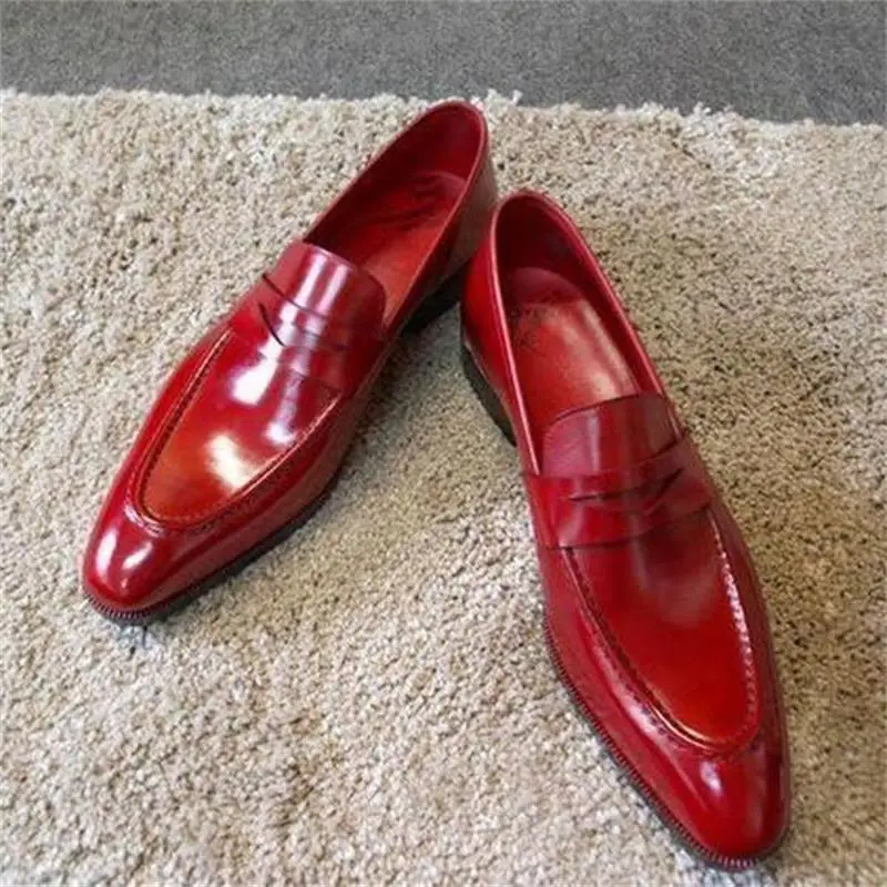 

Men Pu Leather Shoes Slip on Casual Shoes Dress Shoes Brogue Shoes Spring Ankle Boots Vintage Classic Male Casual HA738