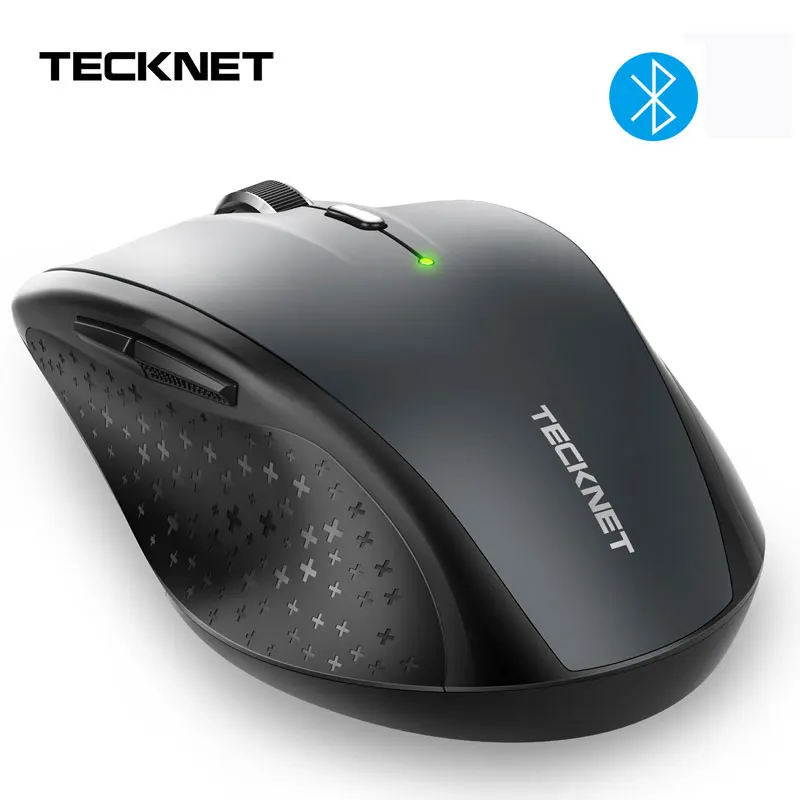 Tecknet Bluetooth Беспроводной Мышь эргономичный 2.4 ГГц компьютер Мыши компьютерные 2600/2000/1600/1200/800 Точек на дюйм для оконные рамы ноутбука Тетрадь PC