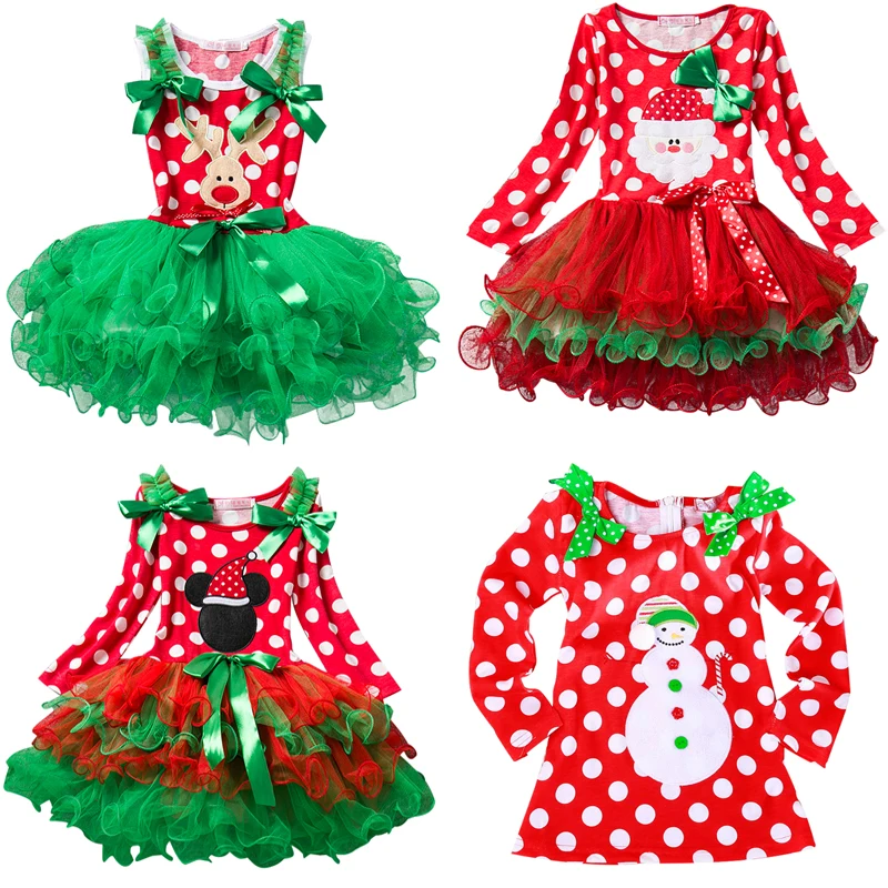 Одежда для маленьких девочек рождественское платье детей зимняя одежда в