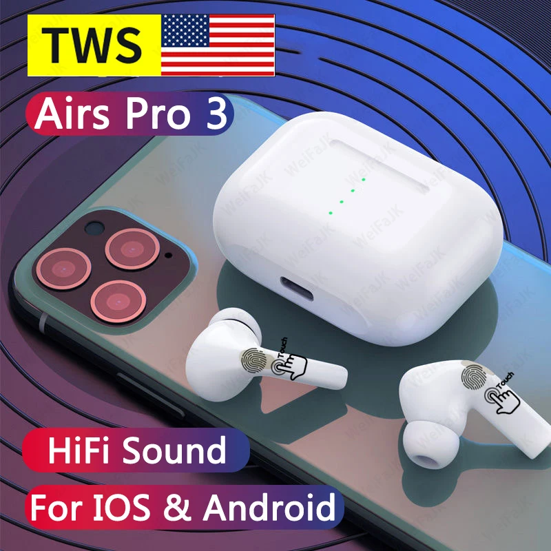 Apple оригинал AirPods Pro 3 TWS беспроводные наушники Bluetooth 5 0 в ухо Спортивная гарнитура