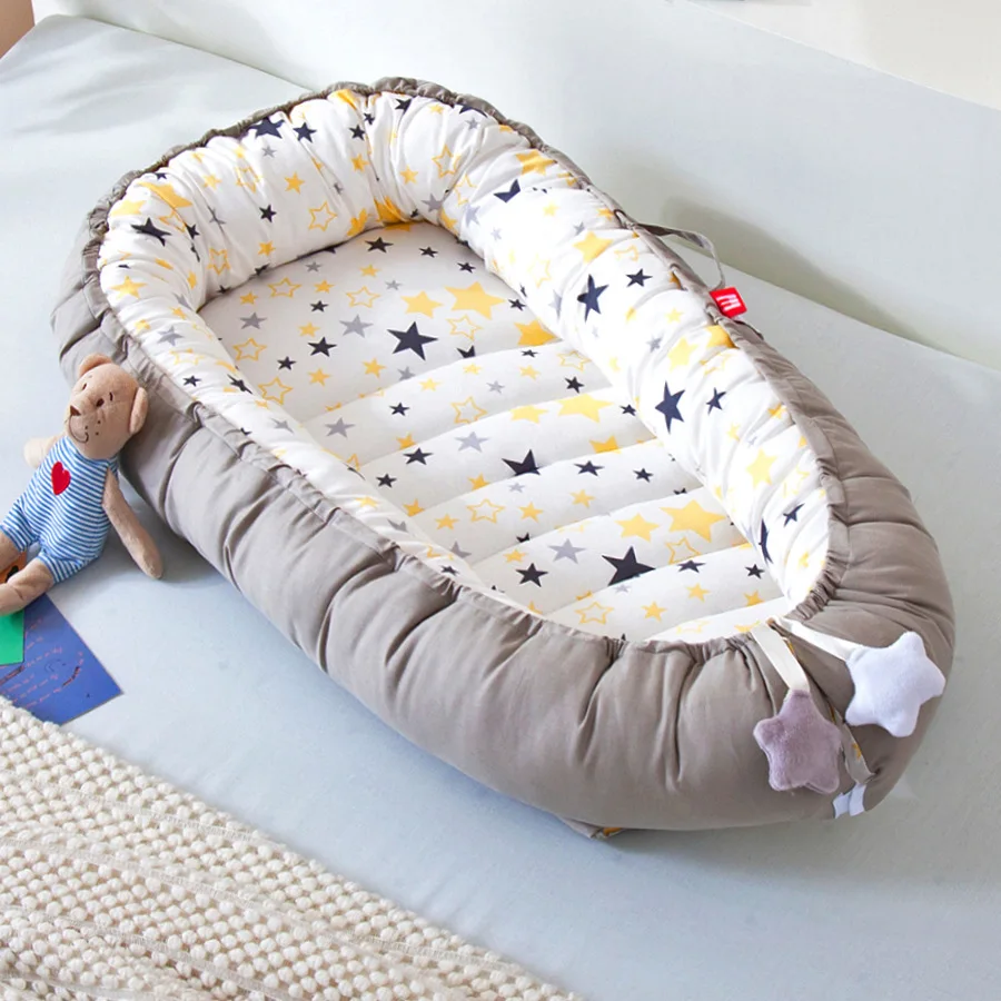 

Portable Baby Nest Bed for Boys Girls Travel Bed Infant Cotton Cradle Crib Baby Bassinet Newborn Bed