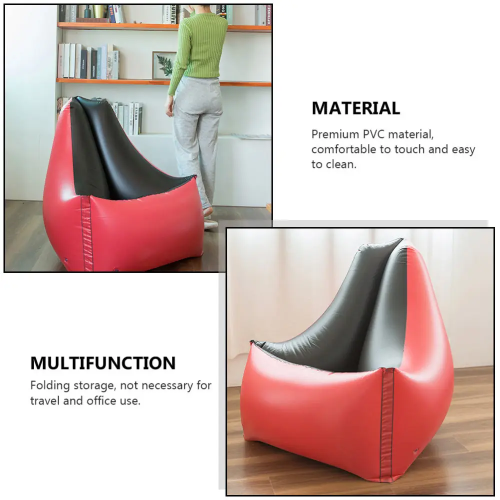

1Pc Inflatable Triangle Shaped Sofa Creative Inflatable Lazy Couch for Home