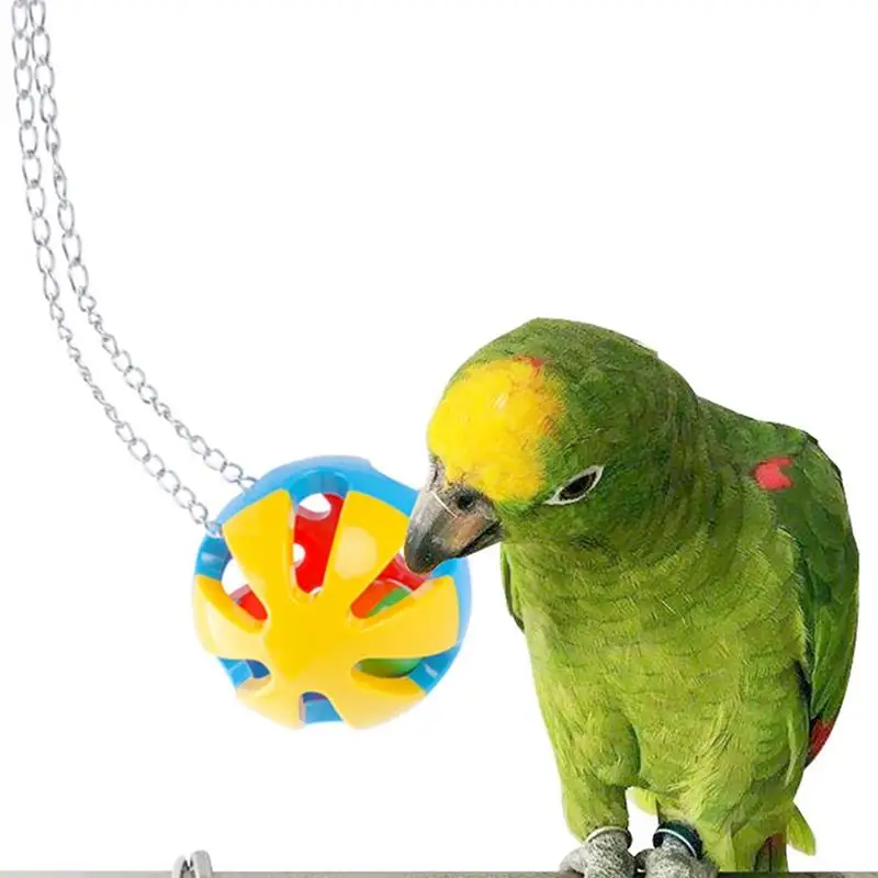 

Parrot Toy Plastic Bird Ball Bell Toy Colorful Bird Grinding Ball For Parakeet Cockatiel Parrot Chewing Toys Vogel Speelgoed