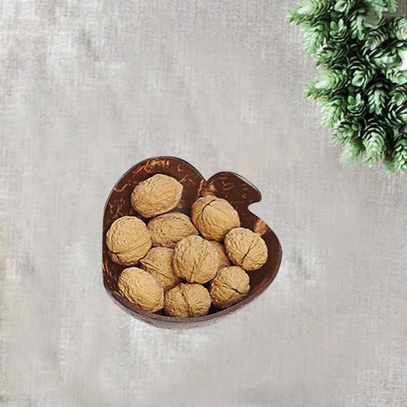 Натуральный миска из скорлупы кокоса десертная тарелка чаша в форме яблока для