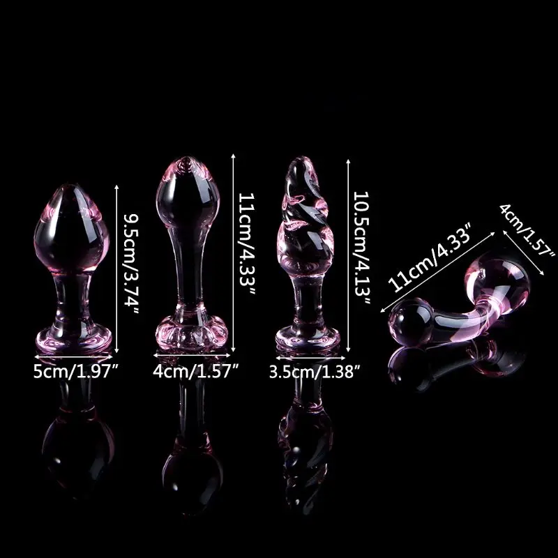 Анальная пробка 4 типа Хрустальное стекло новый топ уникальный дизайн