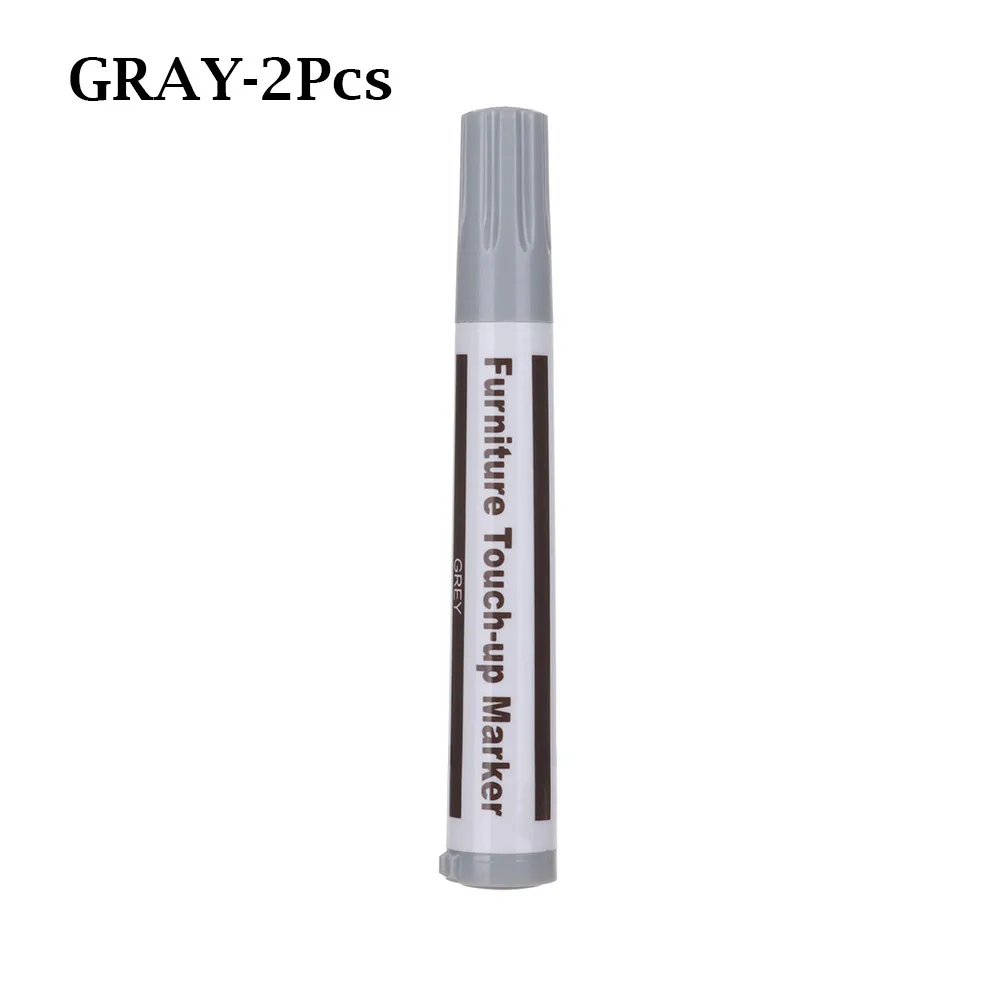 GRAY-2Pcs 2/3/12/17 шт Ремонтный комплект Ручка патч Красящие Ручки Маркеры наполнитель палочки с защитой от царапин исправить воск восстановить задний фон с изображением деревянного пола патч Красящие ручки - Цвет: GRAY-2Pcs