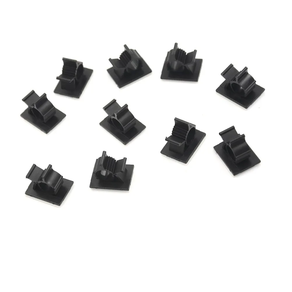 

New Product 10 pieces/batch Adjustable Adhesive Nylon Clip Organizer Space Saving Desk Accessories Office Supplies