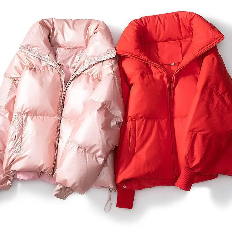 Модный яркий пуховик женская утепленная теплая парка с длинным рукавом для