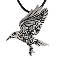 vintage mens metal fish wild boar crow eagle pendant necklace metal silver viking celtic jewelry holiday gift accessories