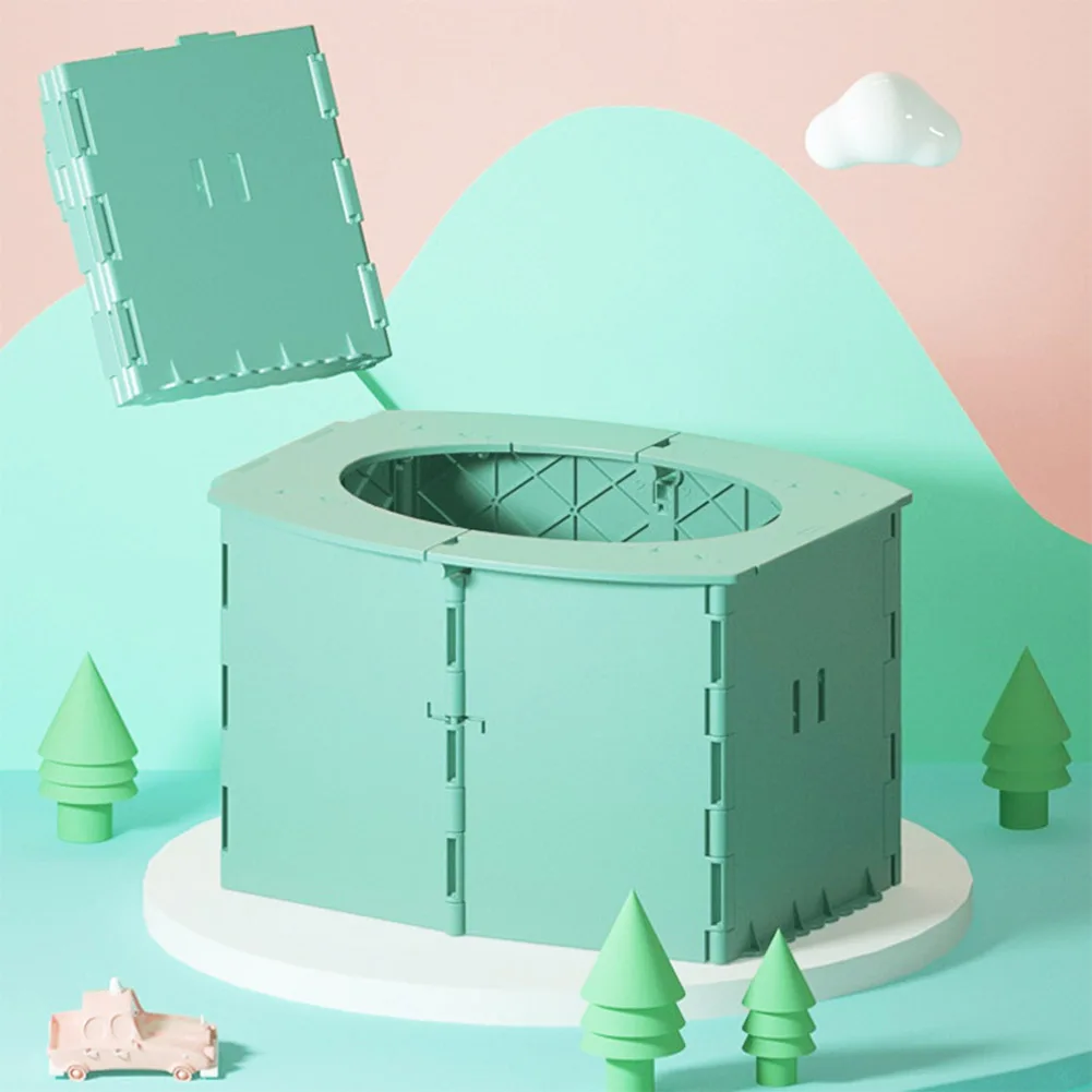 Foldable Toilet Household Babies Care Car Baby Potty Kids Training Toilet Accessories for Travel Camping Hiking