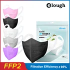 Черная маска KN95 одноразовая дышащая респираторная маска FFP2, Маскарадная маска FPP2 3D, 4 слоя