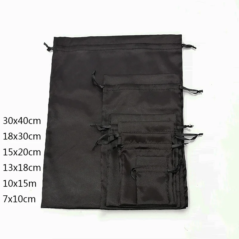 

Custom Satin Hair Extension Bag for Packaging Jewelry/Makeup/Gift/Wedding/Party/Storage/Shoe Bags Silk Dustproof Pouches