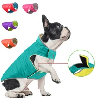 pet dog reversible down clothes winter warm windproof vest jacket for medium large dogs reflective thickened pet apparel