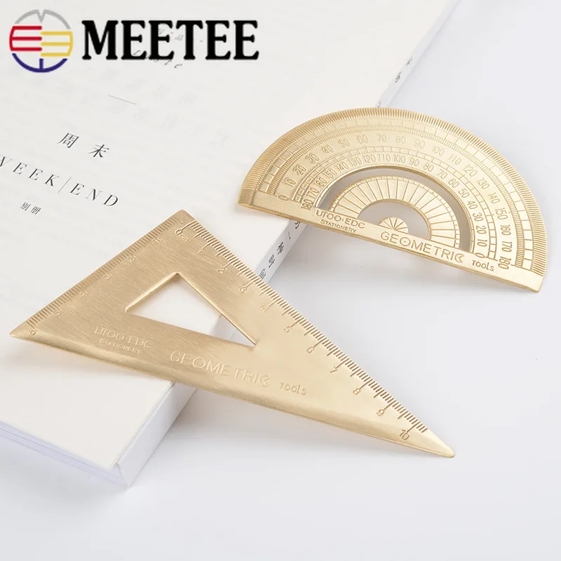 2 шт., креативный латунный брелок Meetee, портативное кольцо для ключей, пряжки, открывалка для бутылок, свисток, линейка, инструмент для DIYCraft, ювелирные аксессуары-кулоны