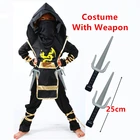 Мальчики Ниндзя Косплей Дракон костюм детский день карнавал вечерние НКА платье фантазия кинжал оружие японский самурай убийца одежда