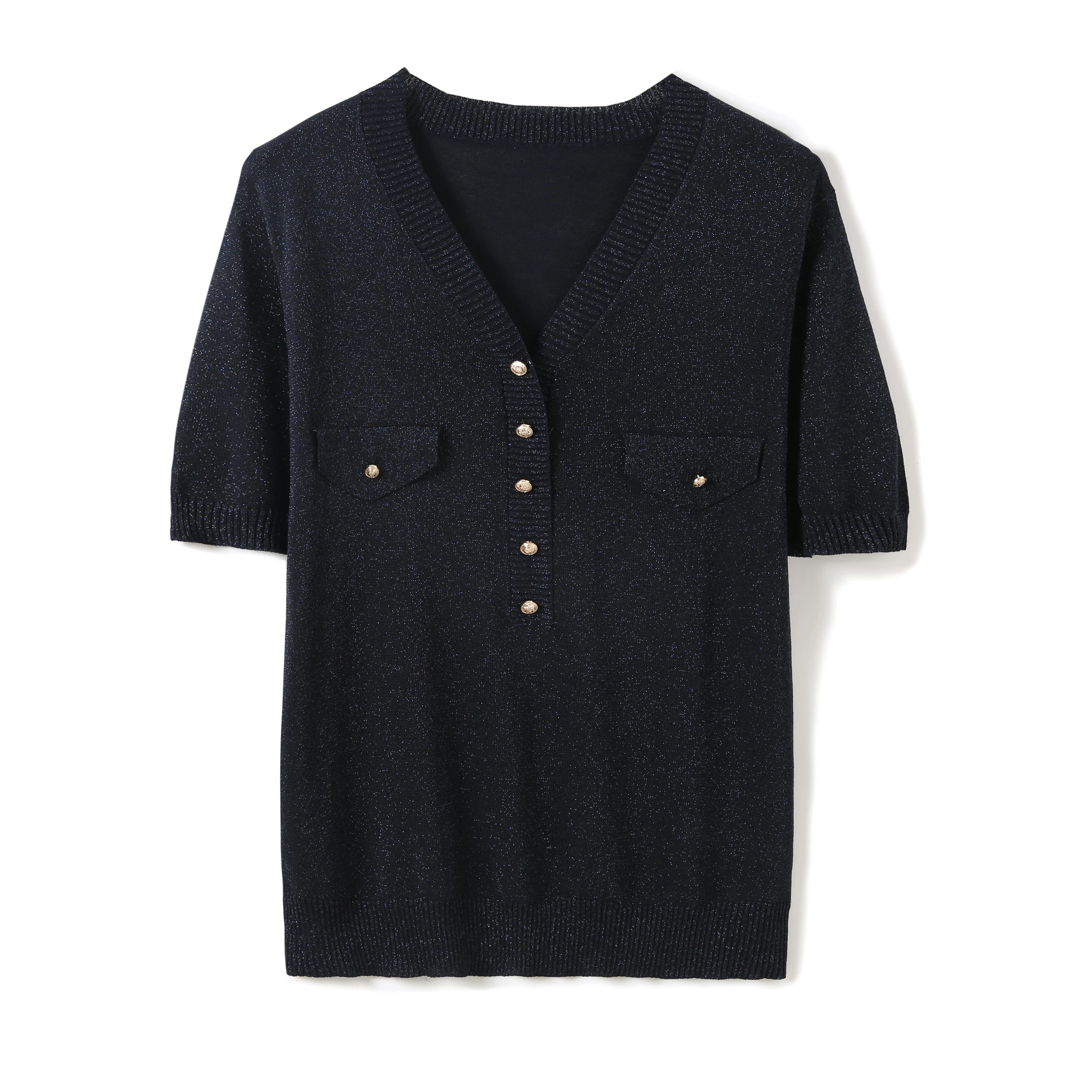 Футболка XJXKS женская с V-образным вырезом повседневный топ коротким рукавом лето