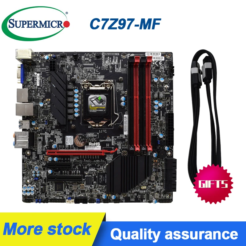 

For Supermicro C7Z97-MF LGA1150 Z97 MATX game Workstation Board SATA3 DDR3 support 4770K Original Used motherboards set