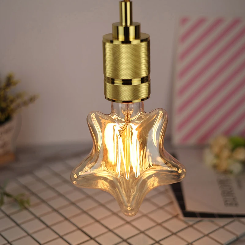 Звездный ретро светильник 2700K лампочка эдисона теплого белого света 220 В 40 Вт E27